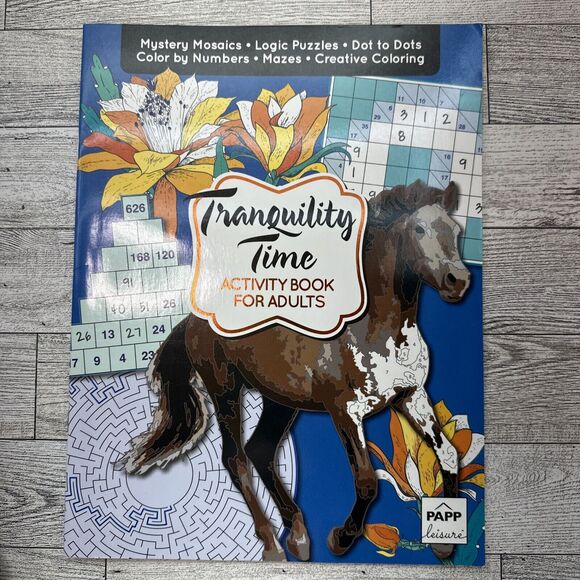 Tranquility Time Adult Activity Book New Dot To Dot Color By Number Puzzles More - Picture 10 of 10